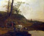欧洲12-19世纪油画二_BOTH, Jan - Men with an Ox and Cattle by a Pool